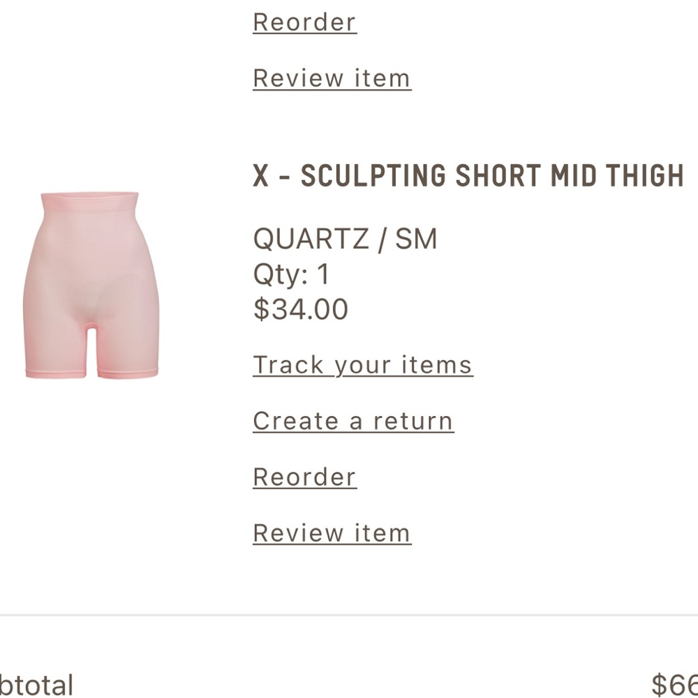 Skims sculpting shorts